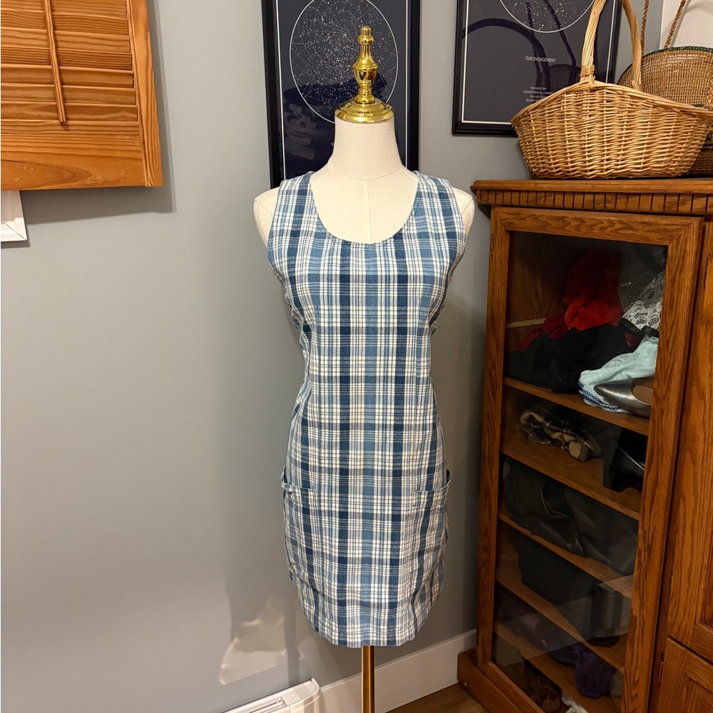 Vintage 90s Cotton Plaid Mini Dress